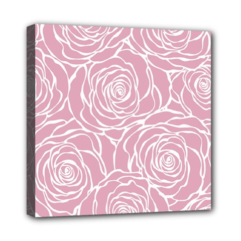 Pink Peonies Mini Canvas 8  X 8  by NouveauDesign