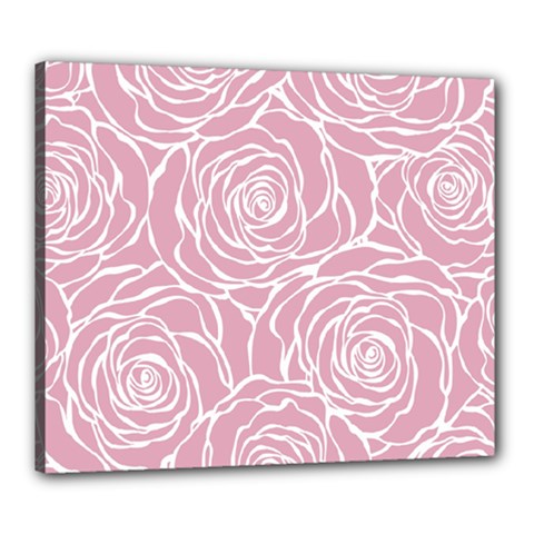 Pink Peonies Canvas 24  X 20  by NouveauDesign