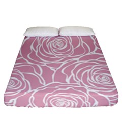 Pink Peonies Fitted Sheet (queen Size) by NouveauDesign