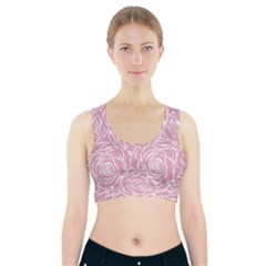 Pink Peonies Sports Bra With Pocket by NouveauDesign