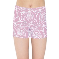 Pink Peonies Kids Sports Shorts by NouveauDesign