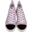 pink peonies Men s Mid-Top Canvas Sneakers View1