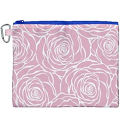 Pink Peonies Canvas Cosmetic Bag (xxxl) by NouveauDesign