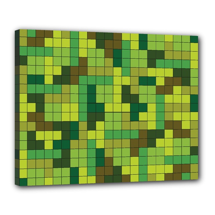 Tetris Camouflage Forest Canvas 20  x 16 