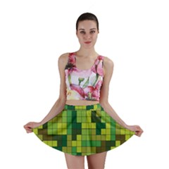 Tetris Camouflage Forest Mini Skirt by jumpercat