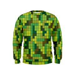 Tetris Camouflage Forest Kids  Sweatshirt