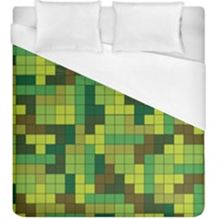 Tetris Camouflage Forest Duvet Cover (king Size) by jumpercat