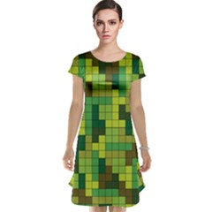 Tetris Camouflage Forest Cap Sleeve Nightdress by jumpercat