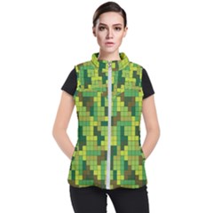 Tetris Camouflage Forest Women s Puffer Vest