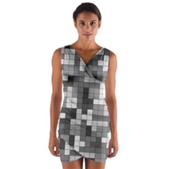 Tetris Camouflage Urban Wrap Front Bodycon Dress by jumpercat