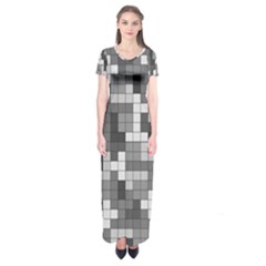 Tetris Camouflage Urban Short Sleeve Maxi Dress by jumpercat