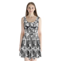 Tetris Camouflage Urban Split Back Mini Dress  by jumpercat