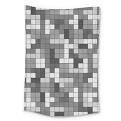 Tetris Camouflage Urban Large Tapestry