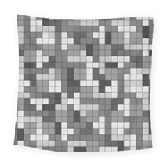 Tetris Camouflage Urban Square Tapestry (large)