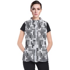 Tetris Camouflage Urban Women s Puffer Vest