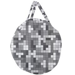 Tetris Camouflage Urban Giant Round Zipper Tote by jumpercat