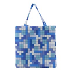 Tetris Camouflage Marine Grocery Tote Bag by jumpercat