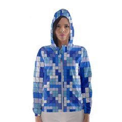 Tetris Camouflage Marine Hooded Wind Breaker (women)