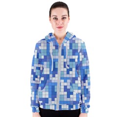 Tetris Camouflage Marine Women s Zipper Hoodie