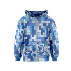 Tetris Camouflage Marine Kids  Zipper Hoodie