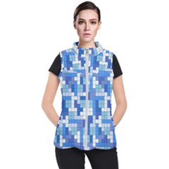 Tetris Camouflage Marine Women s Puffer Vest