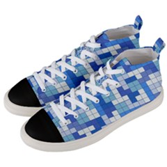 Tetris Camouflage Marine Men s Mid-top Canvas Sneakers by jumpercat