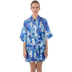 Tetris Camouflage Marine Quarter Sleeve Kimono Robe by jumpercat