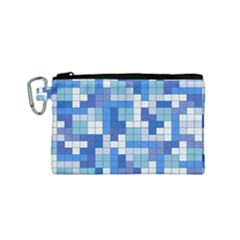 Tetris Camouflage Marine Canvas Cosmetic Bag (small) by jumpercat