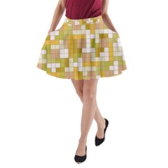 Tetris Camouflage Desert A-line Pocket Skirt by jumpercat