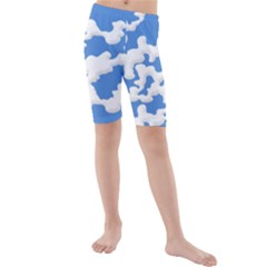 Cloud Lines Kids  Mid Length Swim Shorts by jumpercat