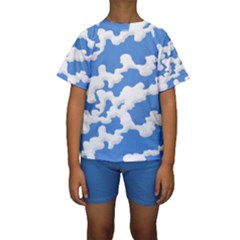 Cloud Lines Kids  Short Sleeve Swimwear by jumpercat