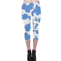 Cloud Lines Capri Leggings  by jumpercat