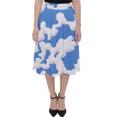 Cloud Lines Folding Skater Skirt