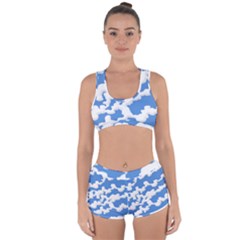 Cloud Lines Racerback Boyleg Bikini Set