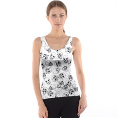 A Lot Of Skulls White Tank Top