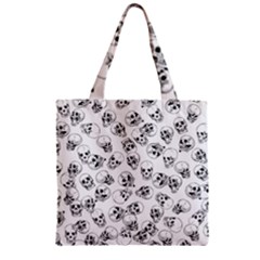 A Lot Of Skulls White Zipper Grocery Tote Bag by jumpercat