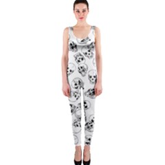 A Lot Of Skulls White Onepiece Catsuit