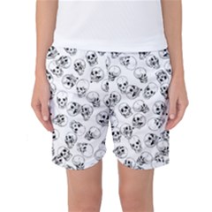 A Lot Of Skulls White Women s Basketball Shorts by jumpercat