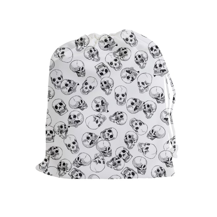 A Lot Of Skulls White Drawstring Pouches (Extra Large)