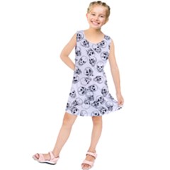 A Lot Of Skulls White Kids  Tunic Dress