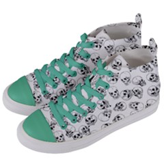 A Lot Of Skulls White Women s Mid-top Canvas Sneakers by jumpercat