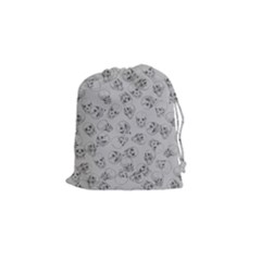 A Lot Of Skulls Grey Drawstring Pouches (small) 