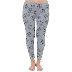 A Lot Of Skulls Grey Classic Winter Leggings