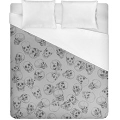 A Lot Of Skulls Grey Duvet Cover (california King Size) by jumpercat