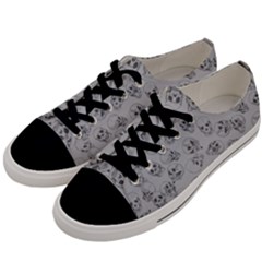 A Lot Of Skulls Grey Men s Low Top Canvas Sneakers by jumpercat