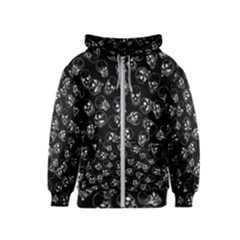 A Lot Of Skulls Black Kids  Zipper Hoodie