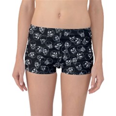 A Lot Of Skulls Black Reversible Boyleg Bikini Bottoms