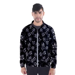 A Lot Of Skulls Black Wind Breaker (men)