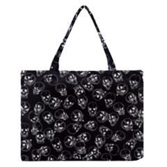 A Lot Of Skulls Black Zipper Medium Tote Bag by jumpercat