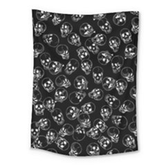 A Lot Of Skulls Black Medium Tapestry